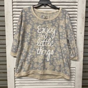 Sonoma Blue & Cream Floral Graphic Sweatshirt